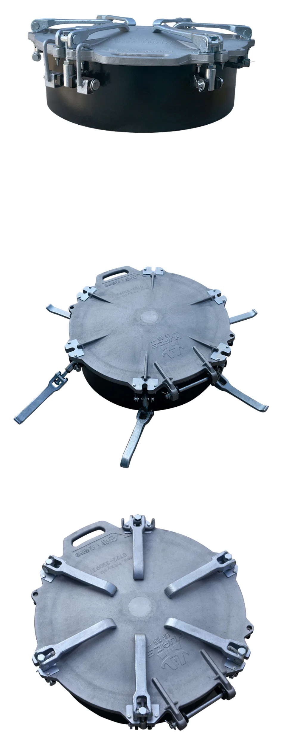 Tanker Truck Spare Parts DN500mm Aluminium Alloy Manhole Cover for Fuel Powder Tank Truck